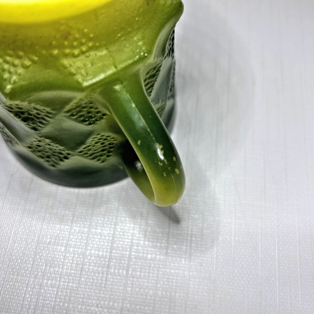Vintage Green Kimberly Diamond Point Mug Fire King Coffee Cup Retro Made USA - Picture 7 of 7